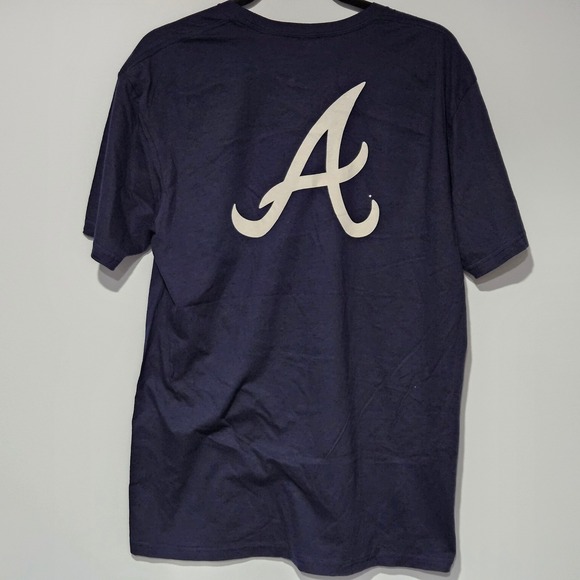Atlanta‎ Braves Fanatics MLB Baseball T Shirt Size Large Navy Blue Tee NWOT - Picture 2 of 6